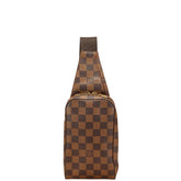 ルイ ヴィトン ダミエ ジェロニモス ショルダーバッグ ボディバッグ ウエストバッグ N51994 ブラウン PVC レザー メンズ LOUIS VUITTON 【中古】